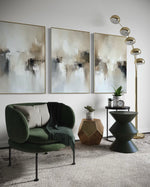 Cargar imagen en el visor de la galería, Set Cuadros Decorativos Abstracto Negro Arena 2 - 201 - Triptico Estilo Nordico Arte Moderno en Tonos Neutros
