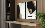 Cargar imagen en el visor de la galería, Set Cuadros Decorativos Abstracto Negro Arena 2 - 214 - Diptico Moderno y Elegante Arte Estilo Nordico en Tonos Neutros con Dorado Oro
