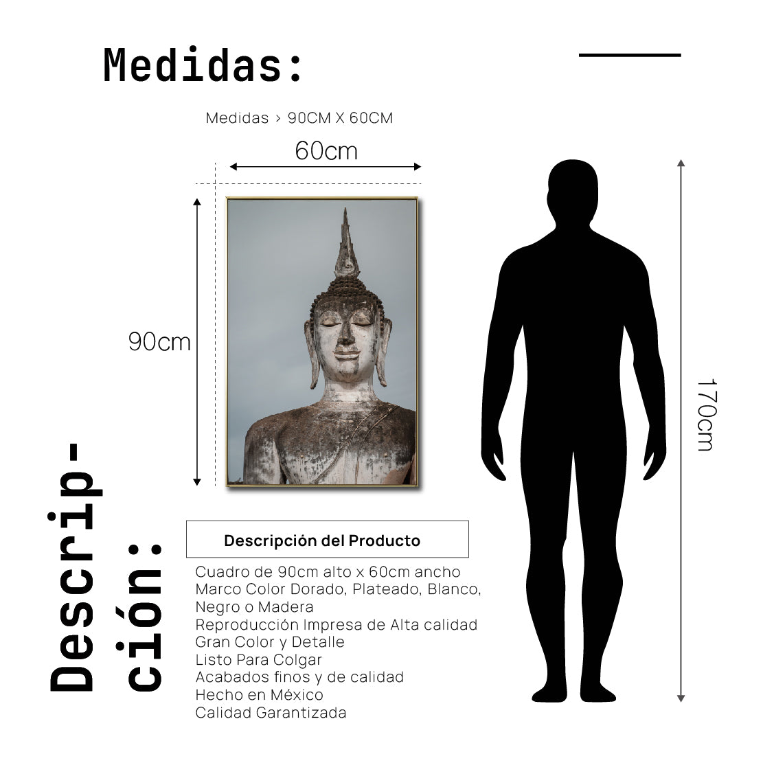 Cuadro Decorativo - Zen 063 - Estatua de Buda