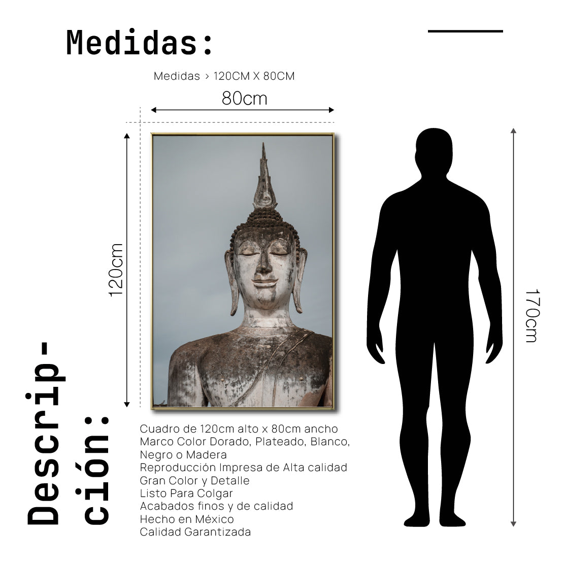 Cuadro Decorativo - Zen 063 - Estatua de Buda