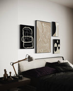 Cargar imagen en el visor de la galería, Set Cuadros Decorativos Abstracto Negro Arena 2 - 230 B - 4piezas Arte Moderno y Minimalista Estilo Nordico Tonos Neutros
