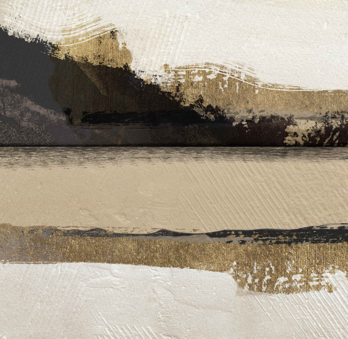 Set Cuadros Decorativos Abstracto Negro Arena 2 - 216 - Triptico Moderno y Elegante Arte Minimalista Estilo Nordico Tonos Neutros