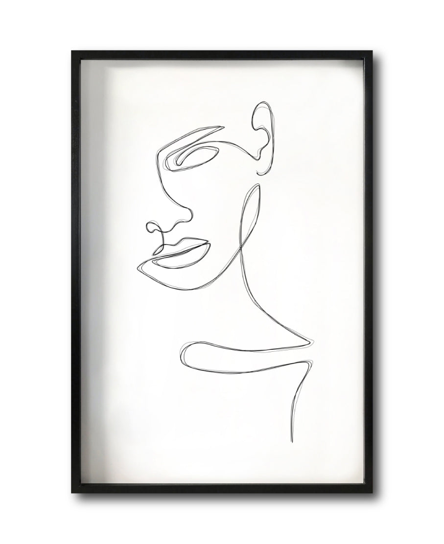 Cuadro Decorativo Abstracto Negro Arena 064 - Para Credenza