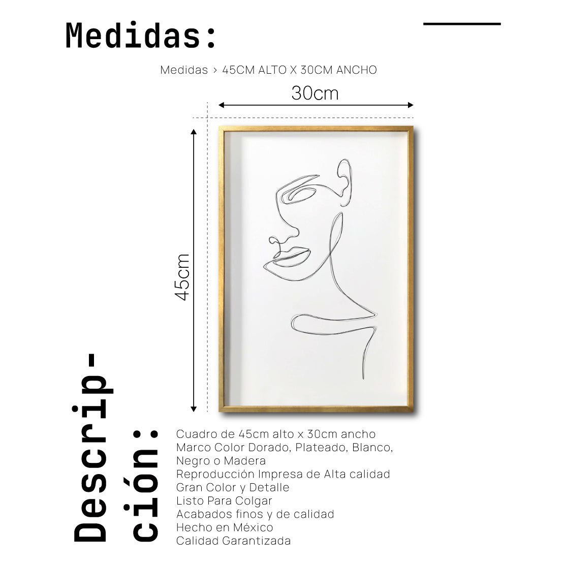 Cuadro Decorativo Abstracto Negro Arena 064 - Para Credenza