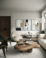 Cargar imagen en el visor de la galería, Set Cuadros Decorativos Abstracto Negro Arena 2 - 217 - Tríptico Minimalista y Moderno Arte Estilo Nordico Boho Tonos Neutros
