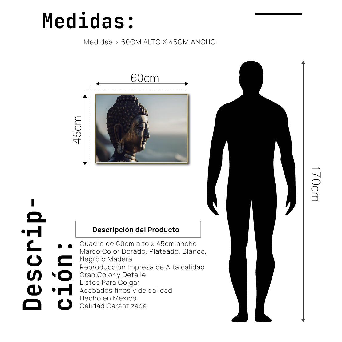 Cuadro Decorativo - Zen 065 - Buda - Fondo Paisajista