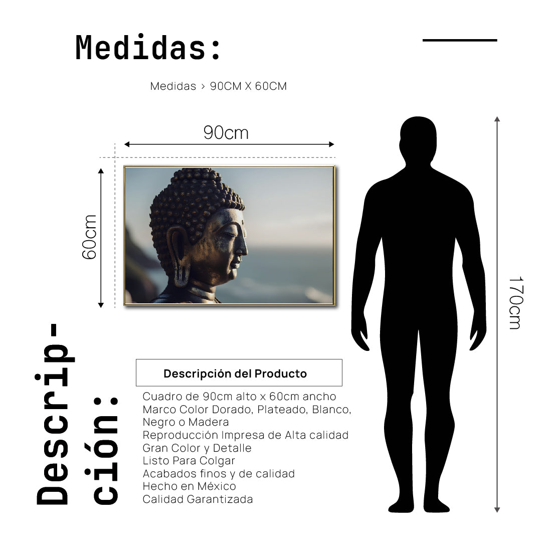 Cuadro Decorativo - Zen 065 - Buda - Fondo Paisajista