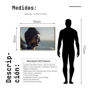 Cuadro Decorativo - Zen 065 - Buda - Fondo Paisajista