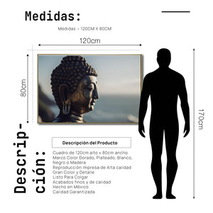 Cuadro Decorativo - Zen 065 - Buda - Fondo Paisajista