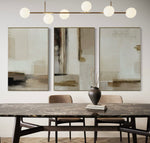 Cargar imagen en el visor de la galería, Set Cuadros Decorativos Abstracto Negro Arena 2 - 209 - Triptico Moderno y Elegante Arte Minimalista en Tonos Neutros
