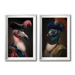 Cargar imagen en el visor de la galería, Set Cuadros Decorativo Animales de Época 067 - Flamingo y Pavo Real Vintage
