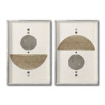 Cargar imagen en el visor de la galería, Set Cuadros Decorativos Abstracto Negro Arena 068 - Estilo Boho Para Sala
