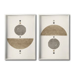 Cargar imagen en el visor de la galería, Set Cuadros Decorativos Abstracto Negro Arena 068 - Estilo Boho Para Sala
