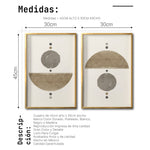 Cargar imagen en el visor de la galería, Set Cuadros Decorativos Abstracto Negro Arena 068 - Estilo Boho Para Sala
