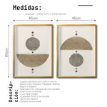 Cargar imagen en el visor de la galería, Set Cuadros Decorativos Abstracto Negro Arena 068 - Estilo Boho Para Sala
