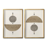 Cargar imagen en el visor de la galería, Set Cuadros Decorativos Abstracto Negro Arena 068 - Estilo Boho Para Sala
