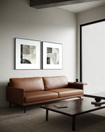 Cargar imagen en el visor de la galería, Set Cuadros Decorativos Abstracto Negro Arena 2 - 232 - Diptico Moderno Arte Minimalista Estilo Nordico Tonos Neutros
