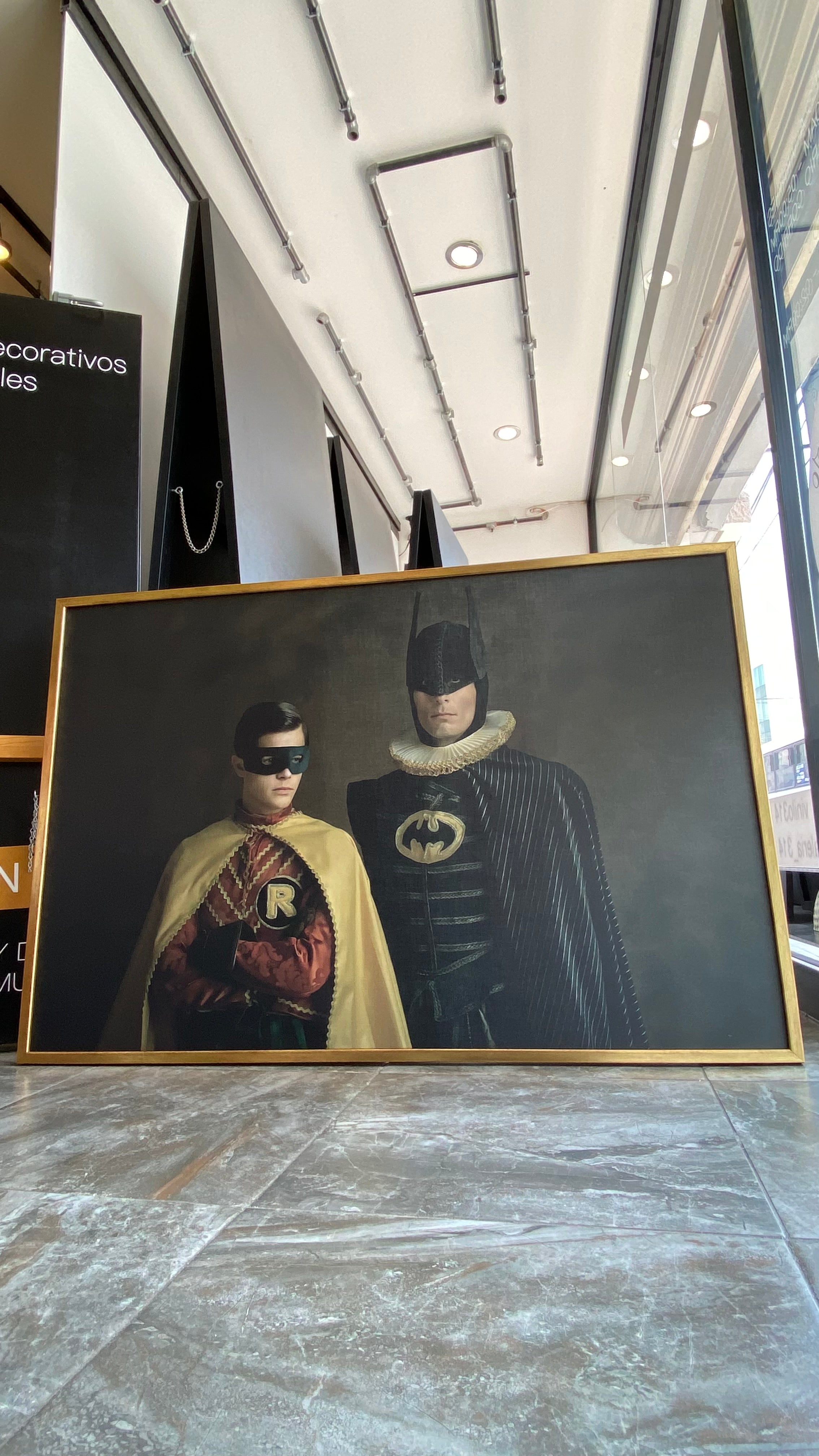 Cuadro Decorativo Personajes Época 017 Superhéroes Batman y Robin