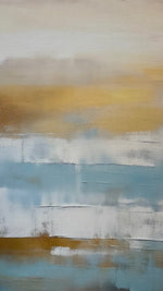 Cargar imagen en el visor de la galería, Set de 2 Cuadros Decorativos Abstract Colors 3-311 - Arte Moderno y Elegante en tonos Azul y Dorado-Diptico
