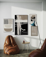 Cargar imagen en el visor de la galería, Set Cuadros Decorativos Abstracto Negro Arena 2-218 B - 4piezas Minimalistas Arte Moderno Estilo Nordico en Tonos Neutros
