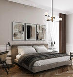 Cargar imagen en el visor de la galería, Set Cuadros Decorativos Abstracto Negro Arena 2 - 204 - Triptico Moderno Arte Minimalista estilo Nordico Boho en Tonos Neutros
