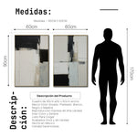 Cargar imagen en el visor de la galería, Set 2 Cuadros Decorativos Abstracto Negro Arena 074
