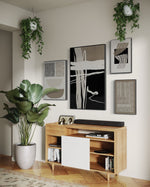 Cargar imagen en el visor de la galería, Set Cuadros Decorativos Abstracto Negro Arena 2-218 B - 4piezas Minimalistas Arte Moderno Estilo Nordico en Tonos Neutros
