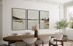 Cargar imagen en el visor de la galería, Set Cuadros Decorativos Abstracto Negro Arena 2 - 216 - Triptico Moderno y Elegante Arte Minimalista Estilo Nordico Tonos Neutros
