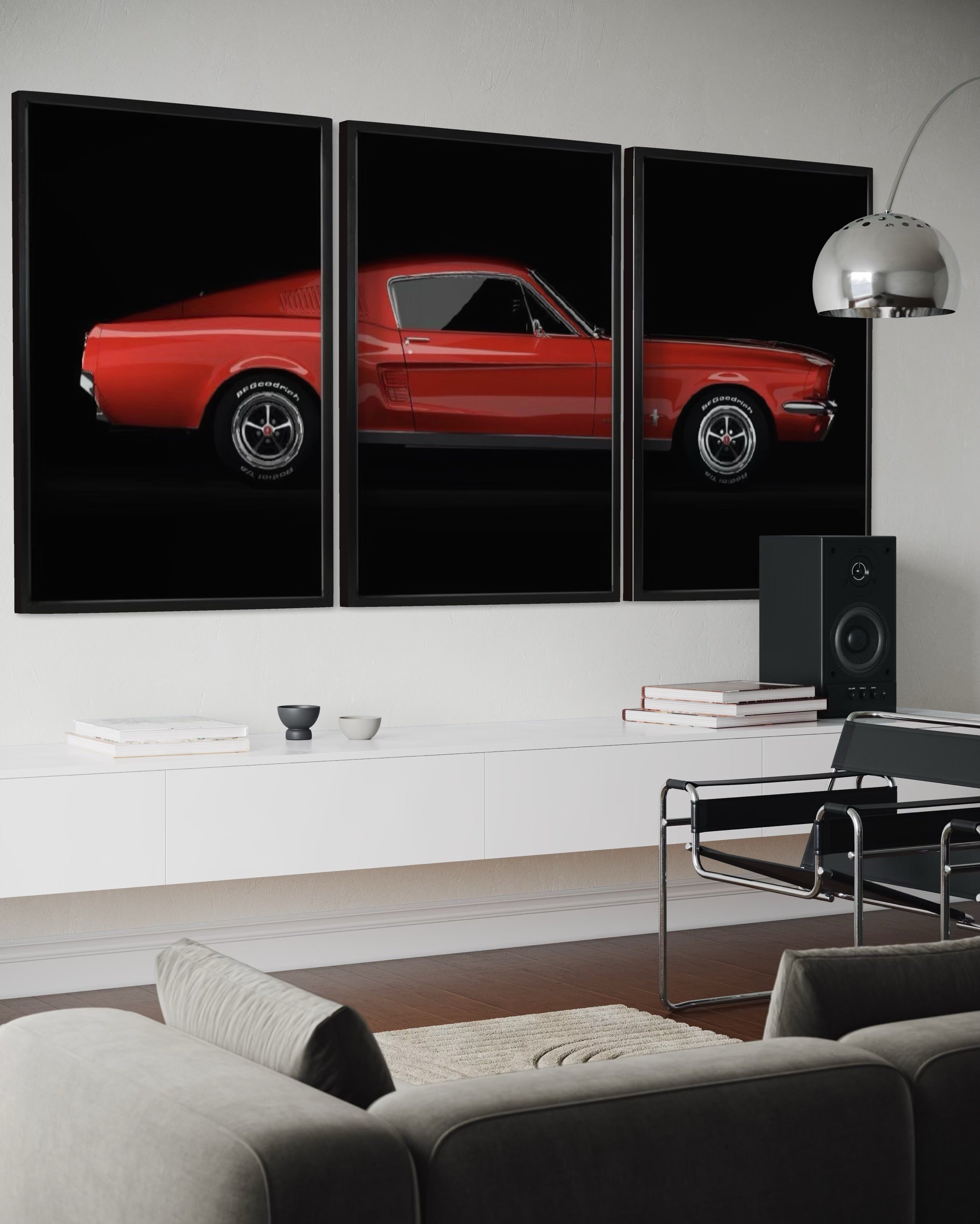 Set de Cuadros Decorativos Vehículos 011 -Auto Clásico Ford Mustang