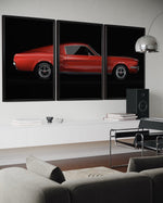 Cargar imagen en el visor de la galería, Set de Cuadros Decorativos Vehículos 011 -Auto Clásico Ford Mustang
