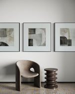 Cargar imagen en el visor de la galería, Set Cuadros Decorativos Abstracto Negro Arena  2 - 232 - Triptico Moderno y Elegante Arte Minimalista Estilo Nordico
