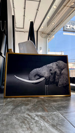 Cargar imagen en el visor de la galería, Cuadro Decorativo Fauna 003 -  Elefante Blanco y Negro
