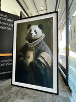 Cargar imagen en el visor de la galería, Cuadro Decorativo Animales Época 008 - Caballero Panda Aristocrata
