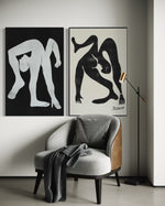 Cargar imagen en el visor de la galería, Set Cuadros Decorativos Abstracto Negro Arena 2-231 -Diptico
