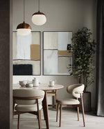 Cargar imagen en el visor de la galería, Set Cuadros Decorativos Abstracto Negro Arena 2 - 217 - Diptico Moderno y Elegante Arte Estilo Nordico Tonos Neutros
