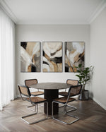 Cargar imagen en el visor de la galería, Set Cuadros Decorativos Abstracto Negro Arena 2 - 206 - Triptico Minimalista Arte Moderno y Elegante Estilo Nordico en Tonos Neutros
