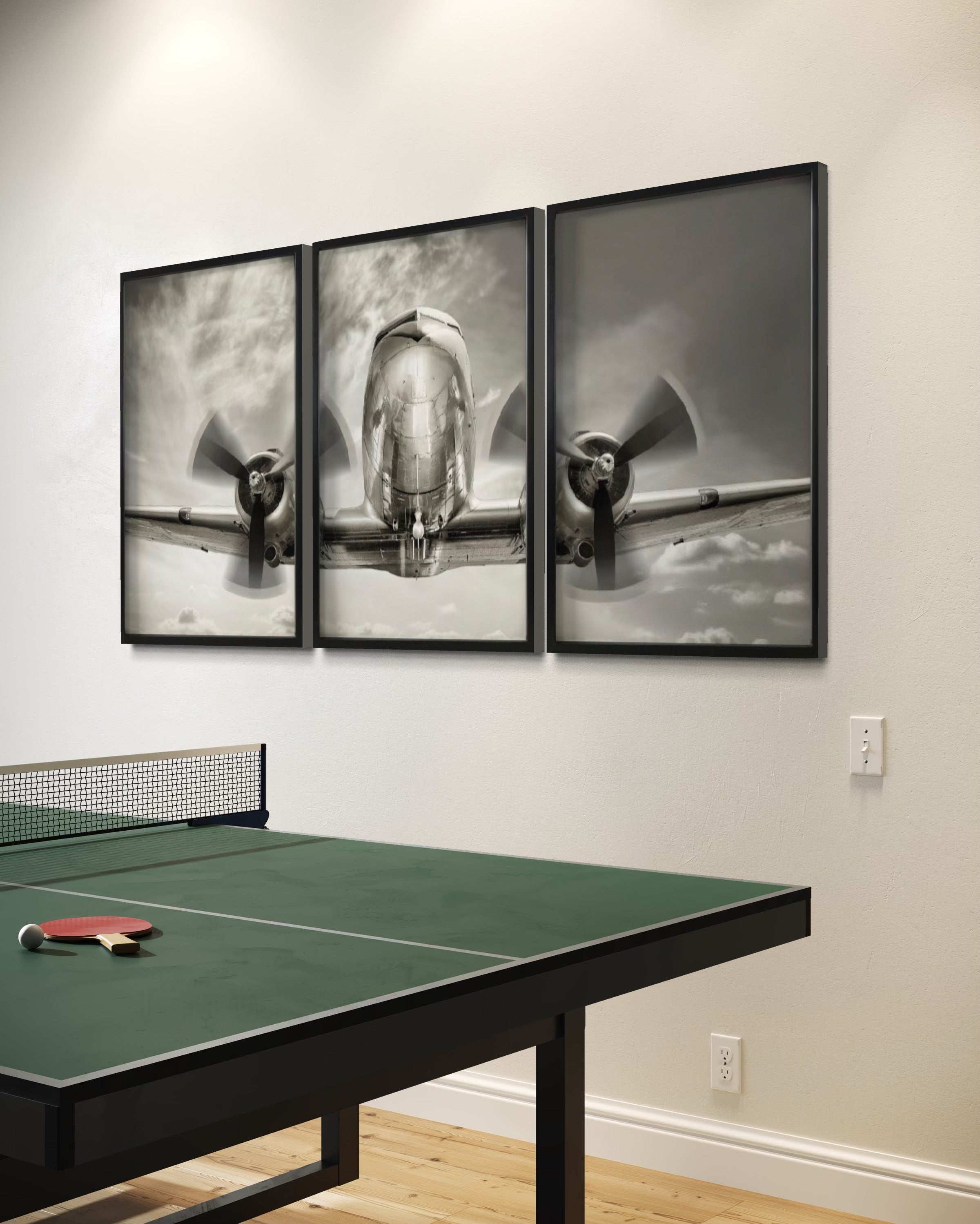 Set de 3 Cuadros Decorativos Vehículos 023 - Avión