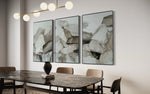 Cargar imagen en el visor de la galería, Set Cuadros Decorativos Abstracto Negro Arena 2 - 202 - Triptico Minimalista Estilo Boho Arte Nordico en Tonos Neutros
