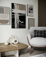 Cargar imagen en el visor de la galería, Set Cuadros Decorativos Abstracto Negro Arena 2-218 B - 4piezas Minimalistas Arte Moderno Estilo Nordico en Tonos Neutros
