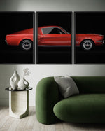 Cargar imagen en el visor de la galería, Set de Cuadros Decorativos Vehículos 011 -Auto Clásico Ford Mustang
