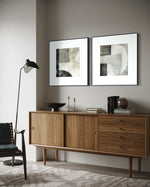 Cargar imagen en el visor de la galería, Set Cuadros Decorativos Abstracto Negro Arena 2 - 232 - Diptico Moderno Arte Minimalista Estilo Nordico Tonos Neutros
