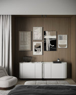 Cargar imagen en el visor de la galería, Set Cuadros Decorativos Abstracto Negro Arena 2 - 218A - 5piezas Minimalistas Arte Moderno Estilo Nordico en Tonos Neutros
