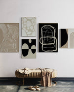 Cargar imagen en el visor de la galería, Set Cuadros Decorativos Abstracto Negro Arena 2 - 230A- 5piezas Arte Moderno Estilo Nordico Tonos Neutros

