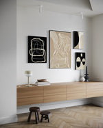 Cargar imagen en el visor de la galería, Set Cuadros Decorativos Abstracto Negro Arena 2 - 230 B - 4piezas Arte Moderno y Minimalista Estilo Nordico Tonos Neutros
