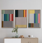 Cargar imagen en el visor de la galería, Set 3 Cuadros Decorativos Abstract Colors 102 - Para Credenza

