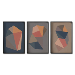 Set 3 Cuadros Decorativos Abstract Colors 112 - Para Credenza