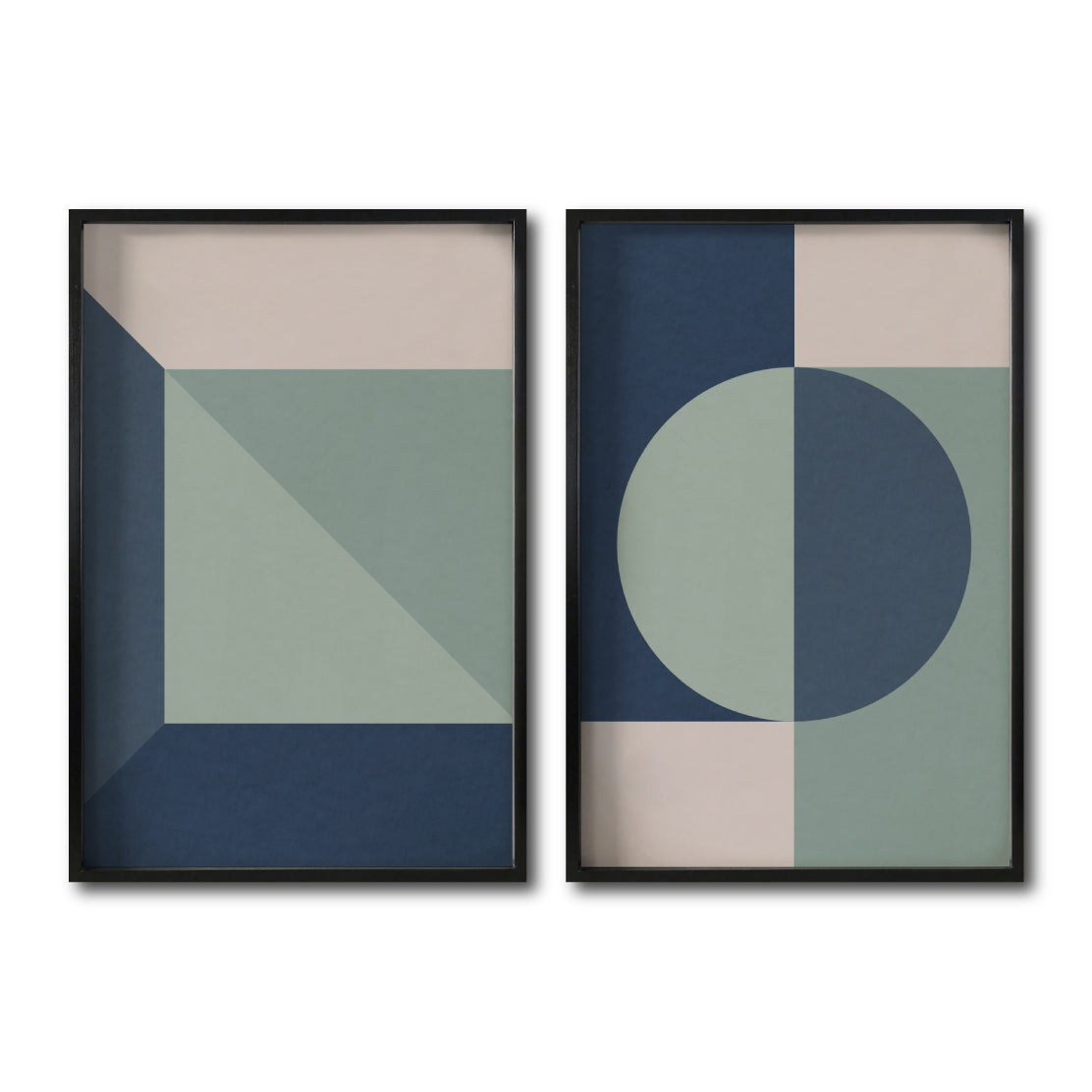 Set 2 Cuadros Decorativos Abstract Colors 115 - Para Credenza