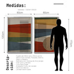 Cargar imagen en el visor de la galería, Set 2 Cuadros Decorativos Abstract Colors 120 - Para Estudio
