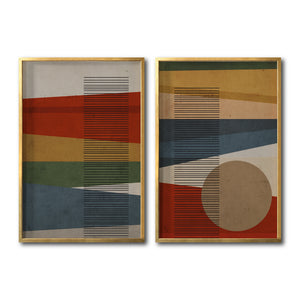Set 2 Cuadros Decorativos Abstract Colors 120 - Para Estudio