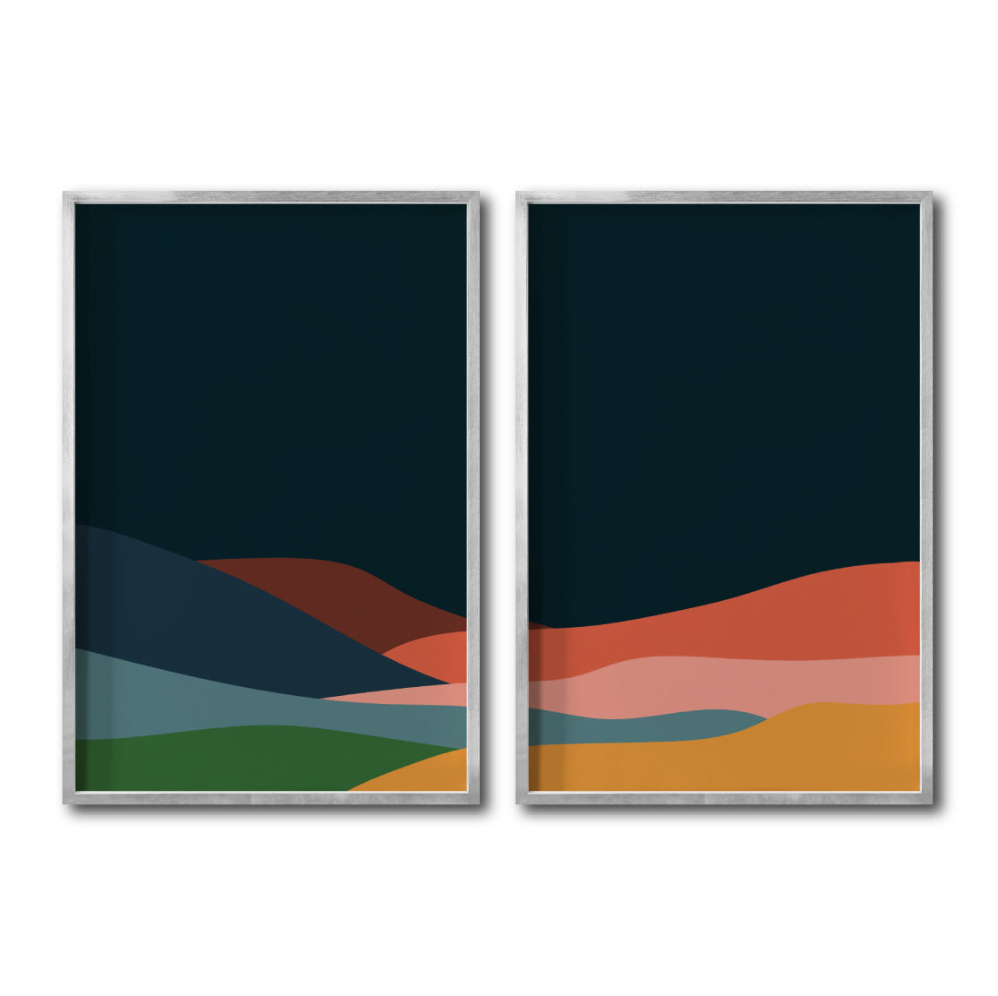 Set 2 Cuadros Decorativos Abstract Colors 121 - Para Estudio